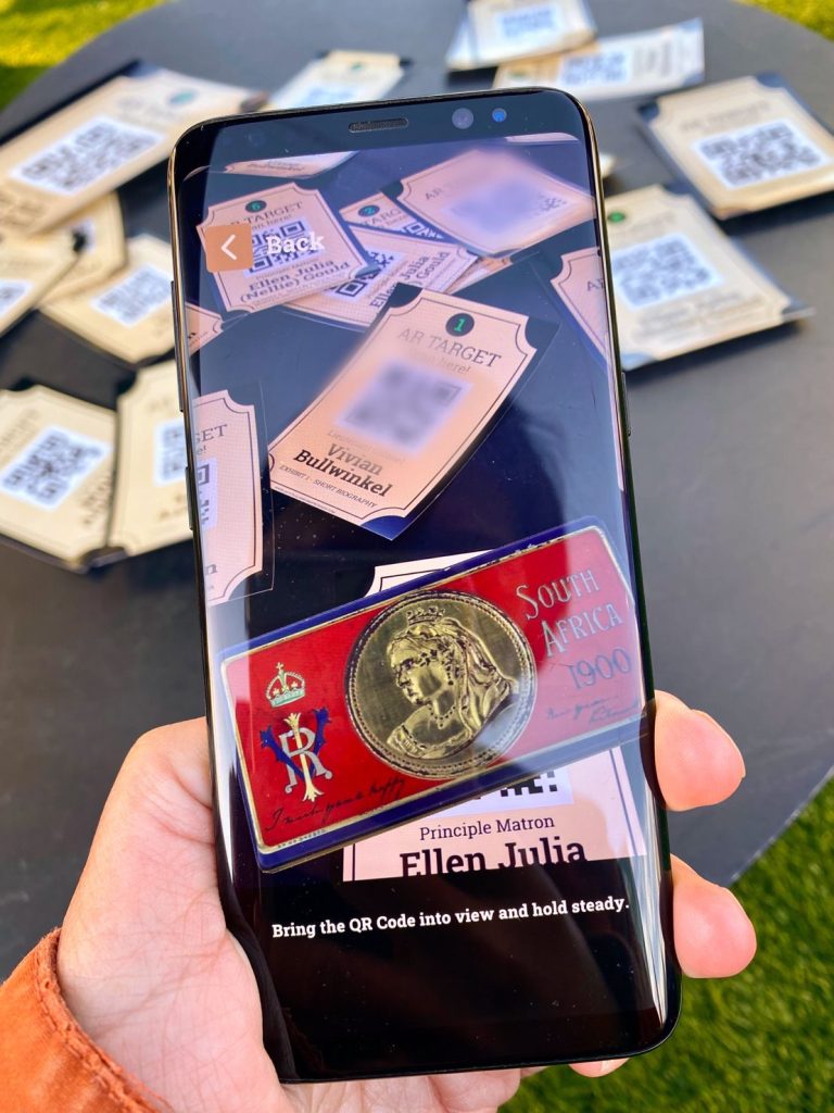 Phone testing the AR experience