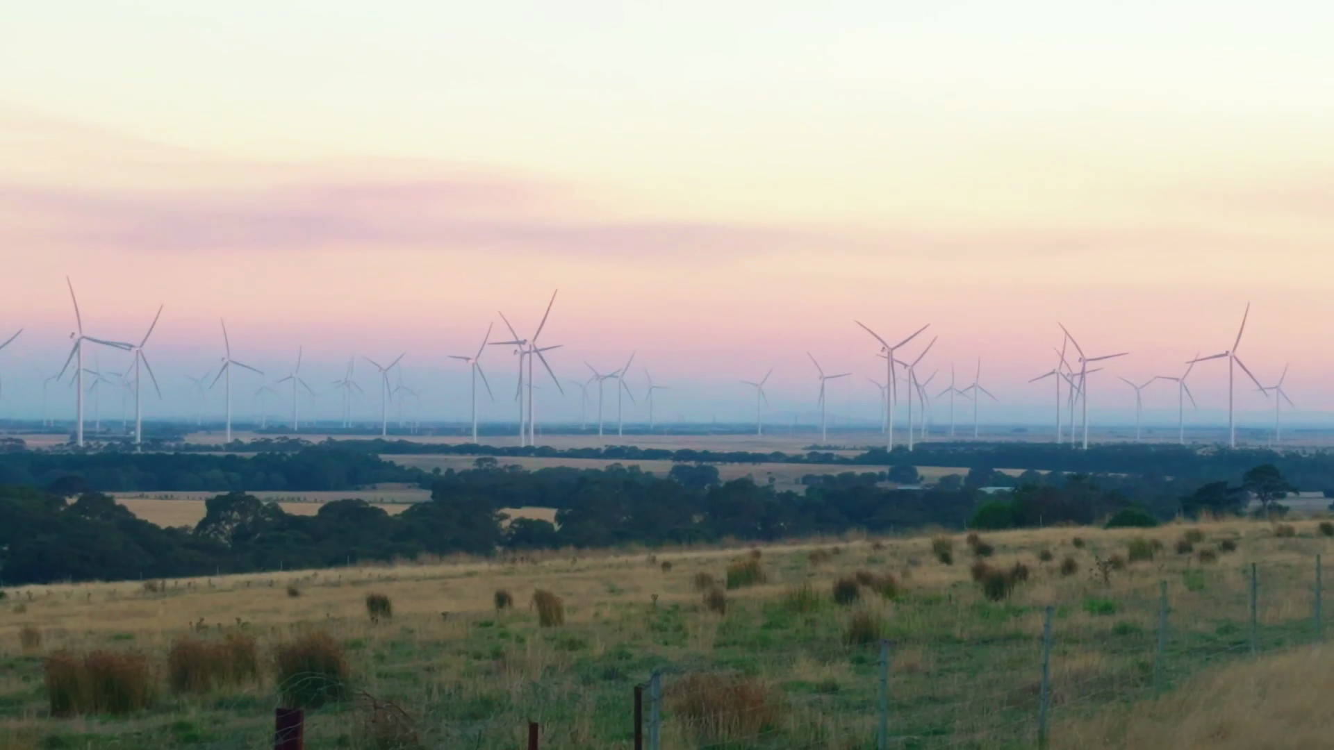 Wind turbines in the horizon